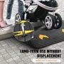 Opgraderet gummitærskelrampe, 3 "Rise Door Ramp med 1 kanal