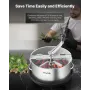 Manual Bud Leaf Trimmer, 300mm Reaper Bowl Bud Trimmer with Stainless Steel Blades, Visual Cutting , Wet & Dry Hydroponic Cuttin