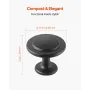 Cabinet Knobs, 30 Pack, 31 mm Black Zinc Alloy Drawer Pulls & Door Handles, Mushroom Kitchen Solid Knobs Dresser Handles, Cupboa