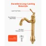 Single Handle Sink Faucet, Solid Brass Single Handle Kitchen Faucet, 1 or 3 Hole Kitchen Faucets with Push-Button Drain, Suitabl