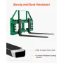 VEVOR Skid Steer Pallet Forks, 1814 kg Rated Load Capacity, Pallet Fork Frame Attachment with 122 cm Pallet Forks Forklift Blade