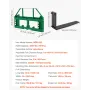 VEVOR Skid Steer Pallet Forks, 1814 kg Rated Load Capacity, Pallet Fork Frame Attachment with 122 cm Pallet Forks Forklift Blade