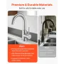 Single Handle Sink Faucet, Brushed Nickel Single Handle Bathroom Faucet, Kitchen Water Faucets with Anti-Splash Aerator, Suitabl