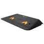 Upgraded Rubber Threshold Ramp, 3" Rise Door Ramp with 1 Channel, Natural Rubber Car Ramp with Non-Slip Textured Surface, 33069 