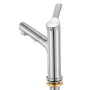 Single Handle Sink Faucet, Single Handle Pull Out Faucet 1 or 3 Hole, Brushed Nickel Stainless Steel Sink Faucets with Push-Butt