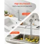 VEVOR Single Handle Sink Faucet, Chrome-Plated Silver Faucet Kitchen Sink, 1 or 3 Hole Kitchen Water Faucets with Push-Button Dr