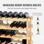 72 flaske stabelbar modulær vin rack bambus træ display hylde