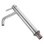 Single Handle Sink Faucet, Chrome-Plated Silver Faucet Kitchen Sink, 1 or 3 Hole Kitchen Water Faucets with Push-Button Drain, S