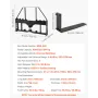 Skid Steer pallegafler, 1814 kg nominel kapacitet