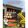 Skid Steer Pallet Forks, 1814 kg Rated Capacity, Pallet Fork Frame Attachment with 122 cm Pallet Forks Forklift Blades, 50.8 mm 