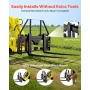 Skid Steer Pallet Forks, 1814 kg Rated Capacity, Pallet Fork Frame Attachment with 122 cm Pallet Forks Forklift Blades, 50.8 mm 