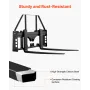 VEVOR Skid Steer Pallet Forks, 1814 kg Rated Capacity, Pallet Fork Frame Attachment with 122 cm Pallet Forks Forklift Blades, 50