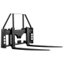 VEVOR Skid Steer Pallet Forks, 1814 kg Rated Capacity, Pallet Fork Frame Attachment with 122 cm Pallet Forks Forklift Blades, 50