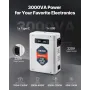 Step Up Voltage Converter, 3000VA, Heavy Duty Voltage Power Converter, 110V to 220V Power Transformer, with 2 EU Outlets, USB Ou