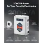 Step Down Voltage Converter, 2000VA, Heavy Duty Voltage Power Converter, 220V to 110V Power Transformer, with 2 US Outlets, USB 