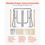 Accent Chair, Metal Framed Chair with Wooden Armrests, Modern Cozy Upholstered Armchair, with Soft Foam Cushioning, Detachable C