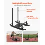 Weight Sled, Steel Power Sled, Fitness Strength Training Sleds for Athletic Exercise Speed Improvement, Workout Fitness Equipmen