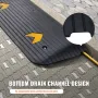 Opgraderet gummitærskelrampe, 1,5 "Rise Wheelchair Ramp