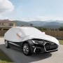 Car Cover, Car Cover Waterproof for Mid Size European Sedan Cars Models, Custom-fit All Weather Sun Rain Wind Dust Snow Protecti
