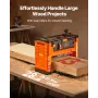 VEVOR Tykkelse Høvler, To-Klinge, 330 mm Bredde Arbejdsbord Power Benchtop Høvler, 1800W 23500 RPM Kraftig Motor, Dual Rollers,