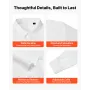Men's Button Up Shirt, Mens Long Sleeve Wrinkle-free Button Down Dress Shirts, Slim Fit Soft Stretch Fabric for Business Casual 