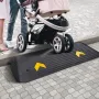 Opgraderet gummitærskelrampe, 1,5 "Rise Wheelchair Ramp