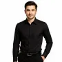 VEVOR Men's Button Up Shirt, Mens Long Sleeve Wrinkle-free Button Down Dress Shirts, Slim Fit Soft Stretch Fabric for Business C