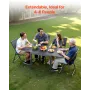 Udvidelig Udendørs Patio Spisebord, 80-160 cm rektangulære