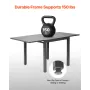 Expandable Outdoor Patio Dining Table, 80-160cm Rectangular Backyard Bistro Tables for 4-6, Aluminum Frame Metal Steel Slat , Al