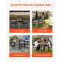 Udvidelig Udendørs Patio Spisebord, 80-160 cm rektangulære