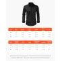 VEVOR Men's Button Up Shirt, Mens Long Sleeve Wrinkle-free Button Down Dress Shirts, Slim Fit Soft Stretch Fabric for Business C