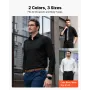 VEVOR Button Up-skjorte til mænd, Langærmede, rynkefri Button Down-kjoleskjorter til mænd, Slim Fit, blødt strækstof til