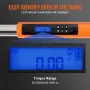 Digital Torque Wrench, 1.3 cm Drive Electronic Torque Wrench, Torque Wrench Kit 25-250ft.lb/34-340n.m Torque Range Accurate to ±