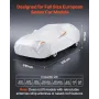 VEVOR Car Cover, Car Cover Waterproof for Full Size European Sedan Cars Models, Custom-fit All Weather Sun Rain Wind Dust Snow P