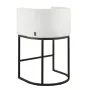 Bar Stool Set of 3, 63cm Counter Height Stools, Counter Barstool with Backrest, Arm, Metal Frame, and Footrest, Accent Fabric Ba