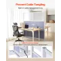 VEVOR Office Divider Privacy Skillevæg, 1-Pack, 1778 x 1778 mm Modulær vægrumsskillevæg, PET Workstation Kabineskillevæg med