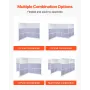 VEVOR Office Divider Privacy Skillevæg, 1-Pack, 1778 x 1778 mm Modulær vægrumsskillevæg, PET Workstation Kabineskillevæg med