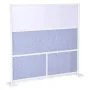 Office Divider Privacy Partition, 1-Pack, 1778 x 1778 mm Modular Wall Room Divider, PET Workstation Cubicle Partition with Frost