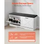 Entryway Shoe Storage Bench, 1000 x 305 x 475 mm Shoe Organizer with Flip Drawers, 440lbs Narrow Shoes Rack Bench with Cushion &