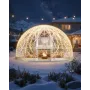 Garden Dome Tent, 2.9 x 1.75 m Outdoor Clear Bubble Tent for 2-4 Person, Weatherproof Geodesic Dome Greenhouse with Window, PVC 