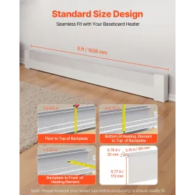 Baseboard Heater Covers, Basic Series 1526 mm Standard Electric