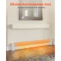 VEVOR Baseboard Heater Covers, Basic Series 1526 mm Standard Electric Heating Unit Front Cover for Home Improvement, Heavy-duty