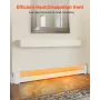 VEVOR Baseboard Heater Covers, Basic Series 1831 mm Standard Electric Heating Unit Front Cover for Home Improvement, Heavy-duty