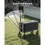 75.71 L Rolling Ice Chest Cart, with 2-Stage Telescopic Pull Handle and 2 Swivel Casters, Portable Table Beach Patio Party Bar C