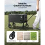 75.71 L Rolling Ice Chest Cart, with 2-Stage Telescopic Pull Handle and 2 Swivel Casters, Portable Table Beach Patio Party Bar C