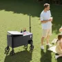 75.71 L Rolling Ice Chest Cart, with 2-Stage Telescopic Pull Handle and 2 Swivel Casters, Portable Table Beach Patio Party Bar C