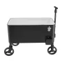 75.71 L Rolling Ice Chest Cart, with 2-Stage Telescopic Pull Handle and 2 Swivel Casters, Portable Table Beach Patio Party Bar C