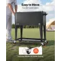 VEVOR 75.71 L Rolling Ice Chest, Holds up to 50 Bottles / 110 Cans, Portable Patio Party Bar Drink Cooler Cart with Bottom Shelf