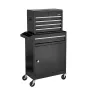 VEVOR Rolling Tool Chest, 2-in-1 Design, 5 Drawers Tool Cabinet Organizer with Detachable Top Metal Toolbox, Lock Bar, Protectiv
