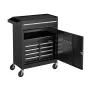 VEVOR rullende værktøjskasse, 2-i-1 design, 5 skuffer værktøjsskabsorganisator med aftagelig top metalværktøjskasse, låsestang,